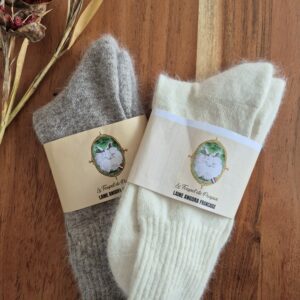 Chaussettes Angora-Mérinos Marron-Givrées