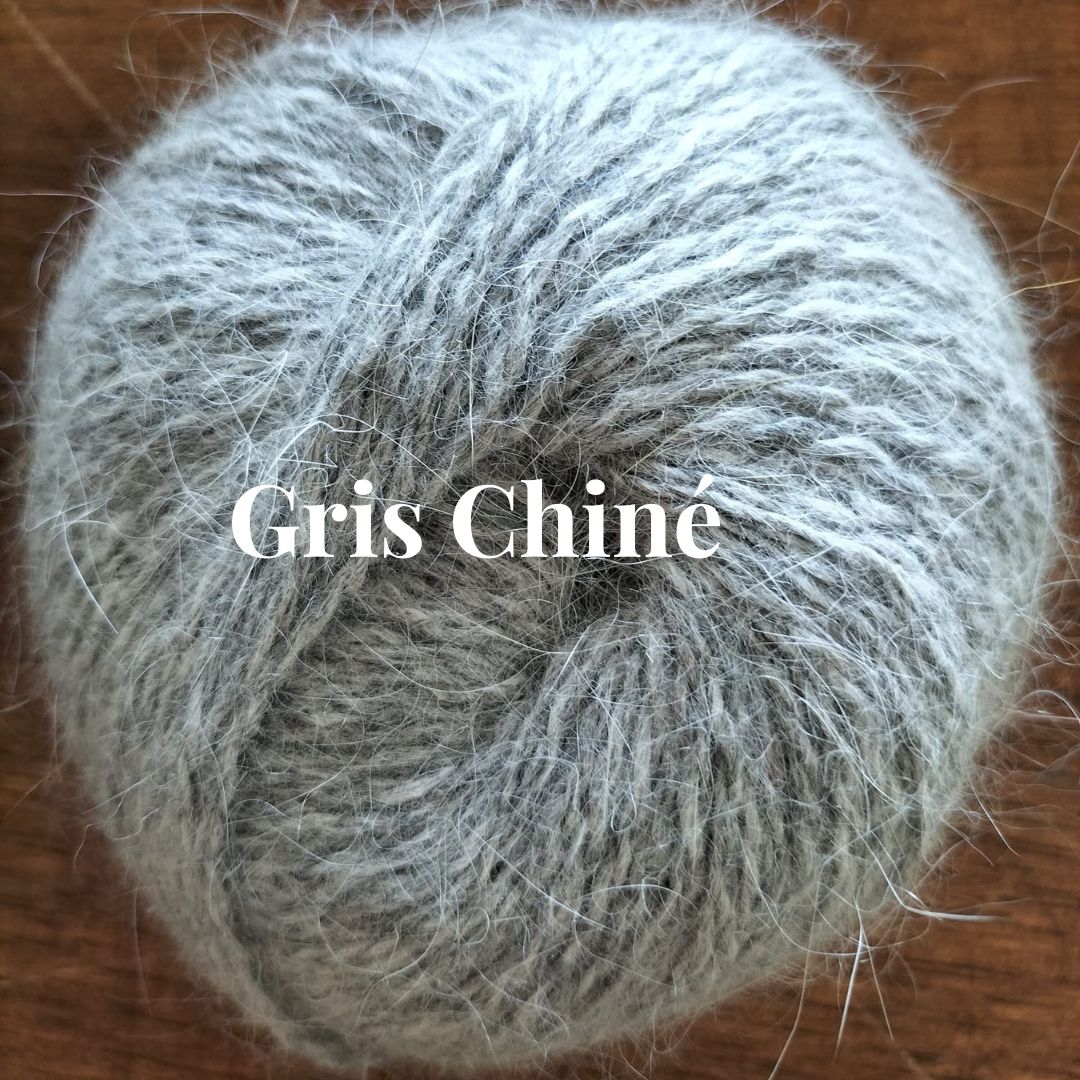 Pelote Angora Gris Chiné