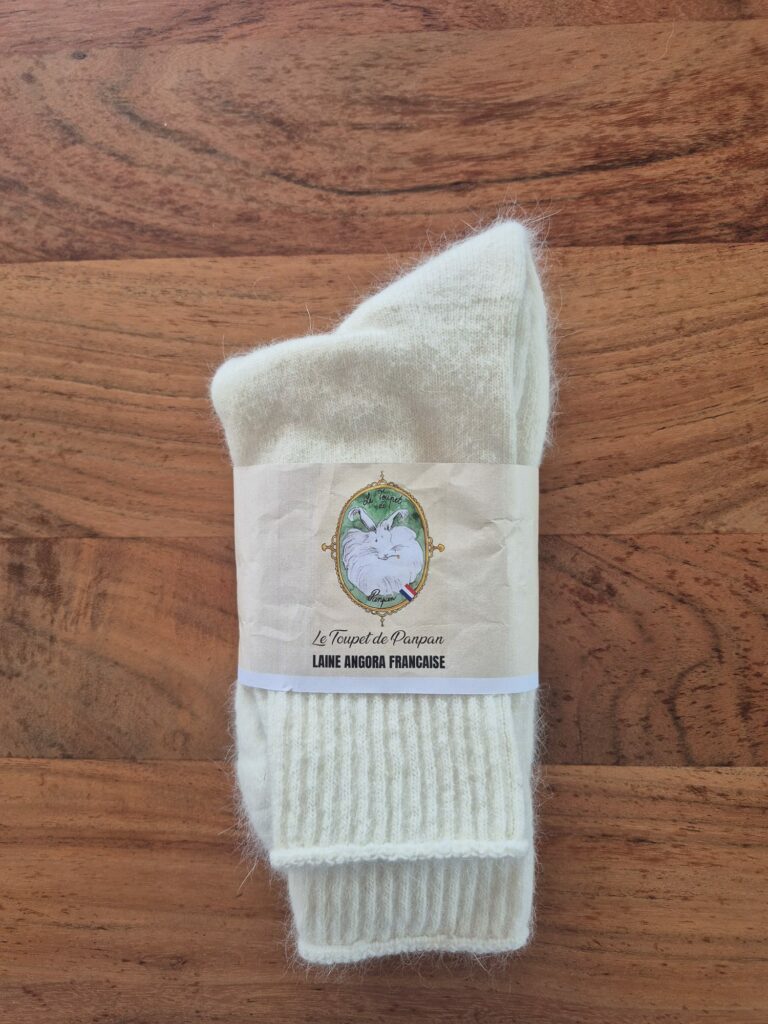 Chaussettes Angora-Mérinos Ecrus