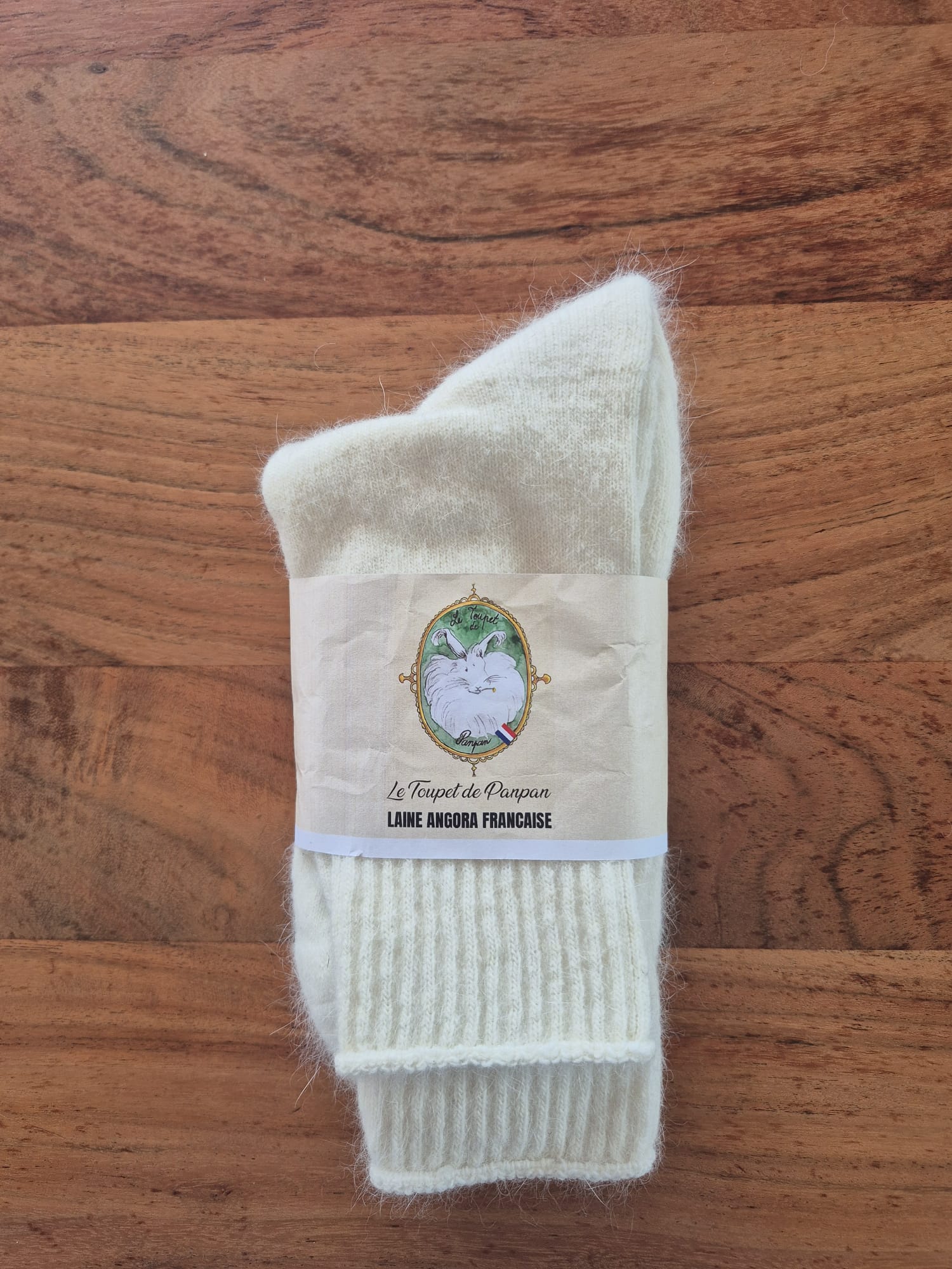 Chaussettes Angora-Mérinos Ecrus